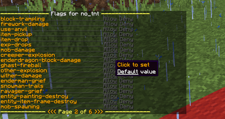 Set region protection flags easily with WorldGuard A list of flags available to WorldGuard
